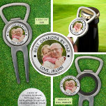 BESTE GRANDPA DOOR PAR Foto gepersonaliseerd Divot Tool<br><div class="desc">Creëer een gepersonaliseerde flesopener met magnetische golfbalmarkering en divot tool met uw foto en aangepaste tekst voor een golfer die u kent (de voorbeeldtitel en naam van BEST GRANDPA BY PAR shows). Maakt een geweldige Vaderdag, Grootouderdag, Opa Verjaardag of feestgeschenk. ASSISTENTIE: Voor hulp bij het aanpassen of personaliseren van het...</div>