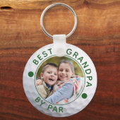BESTE GRANDPA DOOR PAR Foto Golf Ball Custom Sleutelhanger (Voorkant)