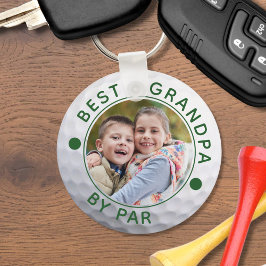 BESTE GRANDPA DOOR PAR Foto Golf Ball Custom Sleutelhanger