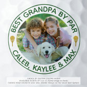 BESTE GRANDPA DOOR PAR Foto Golfer Green Golfballen