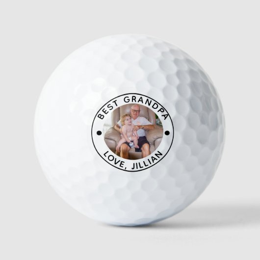 BESTE GRANDPA DOOR PAR FotoMonogram Golfballen (Voorkant)
