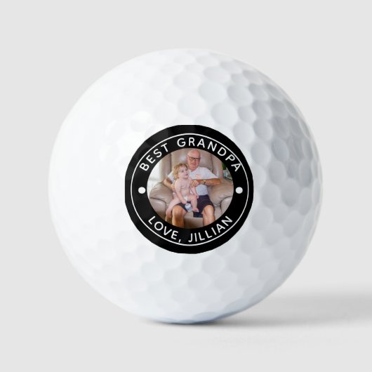 BESTE GRANDPA DOOR PAR FotoMonogram Golfballen (Voorkant)