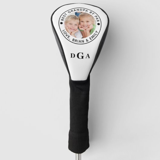 BESTE GRANDPA DOOR PAR FotoMonogram op persoonlijk Golfheadcover (Voorkant)