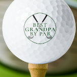 BESTE GRANDPA DOOR PAR Funny Green Golf Clubs Golfballen<br><div class="desc">Voor de speciale golfliefhebber, geef dit cadeau van een set golfballen met het grappige gezegde BEST GRANDPA BY PAR in een bewerkbare groene tekstkleur en wit. Geweldig geschenk voor de golfer opa voor grootouders Dag, Vaderdag, zijn verjaardag of een vakantie. BIJSTAND: Neem contact op met de ontwerper VOORDAT u via...</div>