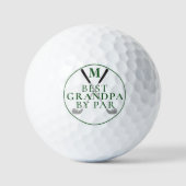 BESTE GRANDPA DOOR PAR-Monogram Uw kleur Golfballen (Voorkant)