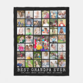 BESTE GRANDPA EVER 39 Foto Collage Uw Kleur Fleece Deken (Voorkant)