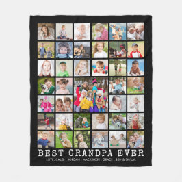 BESTE GRANDPA EVER 39 Foto Collage Uw Kleur Fleece Deken