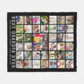 BESTE GRANDPA EVER 39 Foto Collage Uw Kleur Fleece Deken (Voorkant (Horizontaal))