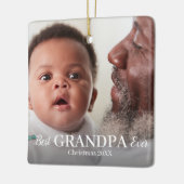Beste GRANDPA ooit Fotokeramisch Ornament (Links)
