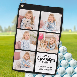 Beste GRANDPA ooit - Golfer - Persoonlijke foto 5 Golfhanddoek