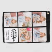 Beste GRANDPA ooit - Golfer - Persoonlijke foto 5 Golfhanddoek (Horizontaal)