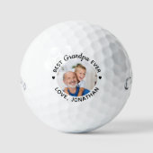 Beste GRANDPA ooit - Golfer - Persoonlijke foto Golfballen (Voorkant)