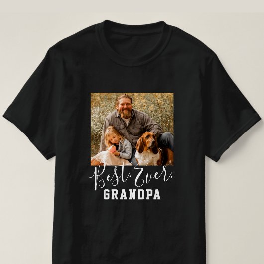 BESTE GRANDPA OOIT Vaderdag Aangepaste foto T-shirt