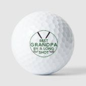 BESTE GRANDPA VAN LONG SHOT Funny Green Golf Clubs Golfballen (Voorkant)