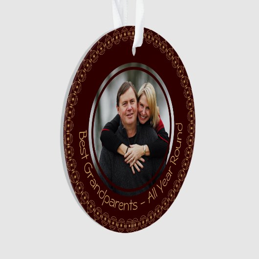 BESTE GRANDPARENTEN - Aangepaste FOTO Ornament (voorkant)