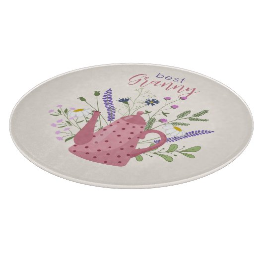 Beste Granny Custom Ronde Glas Snijplank (Hoek)