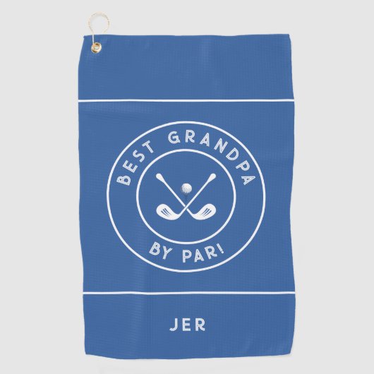 Beste Granpa van Par | Grappige Golfer Humor Golfhanddoek (Voorkant)