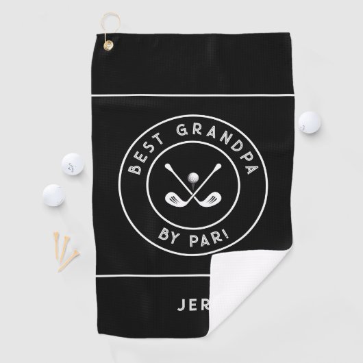Beste Granpa van Par | Grappige Golfer Humor Golfhanddoek (Insitu)