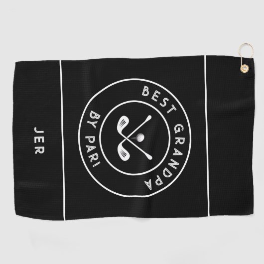 Beste Granpa van Par | Grappige Golfer Humor Golfhanddoek (Horizontaal)