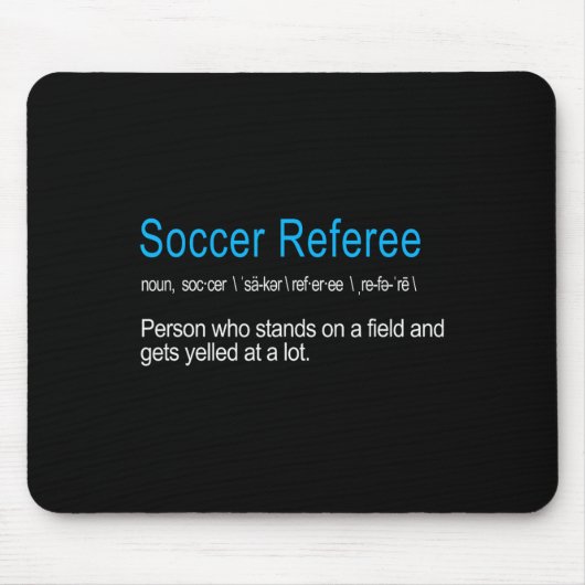 Beste grappige voetbal scheidsrechter definitie Fu Muismat (Voorkant)