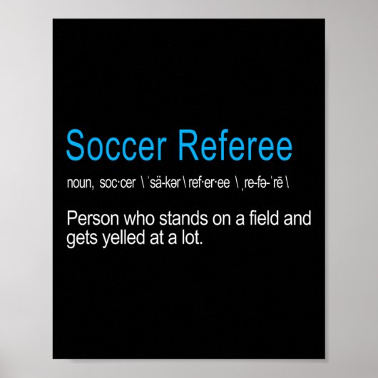 Beste grappige voetbal scheidsrechter definitie Fu Poster (Voorkant)