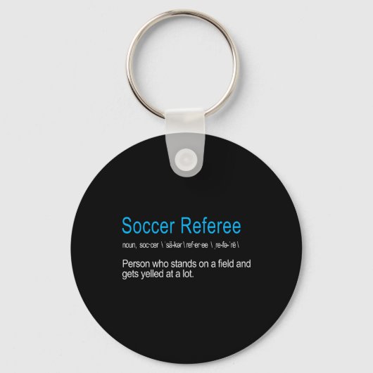Beste grappige voetbal scheidsrechter definitie Fu Sleutelhanger (Voorkant)