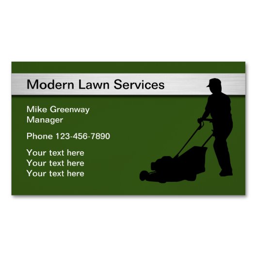 Beste Grasmaaiservice Magnetisch Visitekaartje (Voorkant)