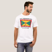 Beste Grenadiaanse vader Sterk Moedig Gepersonalis T-shirt (Voorkant volledig)