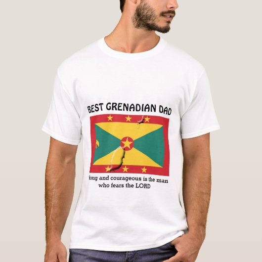 BESTE GRENADIAN DAD Sterke, moedige persoonlijke T-shirt (Voorkant)