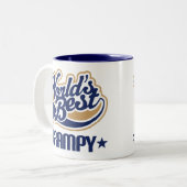 Beste grijze wereld tweekleurige koffiemok (Voorkant links)