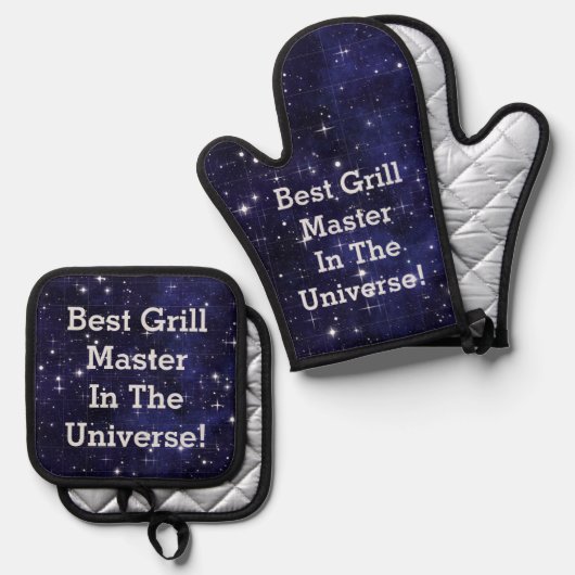 Beste Grill Master Oven Mitt en Pot Holders Set (Voorkant / Achterkant)