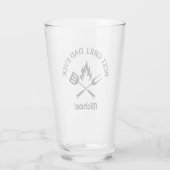 Beste grill papa, gepersonaliseerde stijlvolle BBQ Glas (Achterkant)