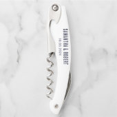 Beste Groomsman door Par Custom Retro bruiloft Kurkentrekker (Voorkant)