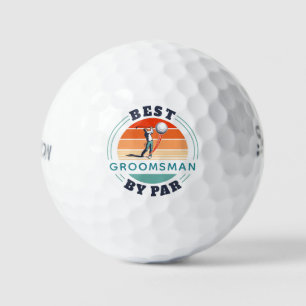 Beste Groomsman van Par Retro Wedding Keepsake Golfballen