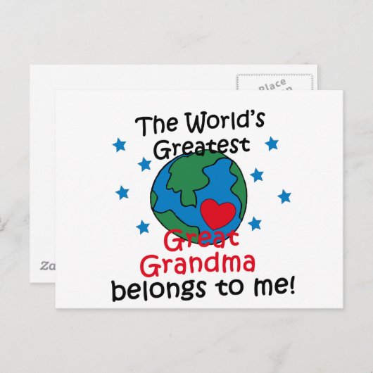 Beste grootmoeder behoort tot mij briefkaart (Voorkant / Achterkant)