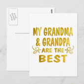 Beste grootmoeder en opa briefkaart (Voorkant / Achterkant)