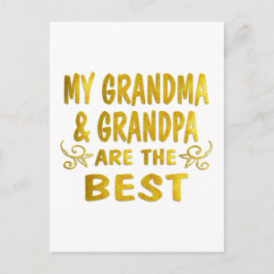 Beste grootmoeder en opa briefkaart