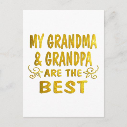 Beste grootmoeder en opa briefkaart (Voorkant)
