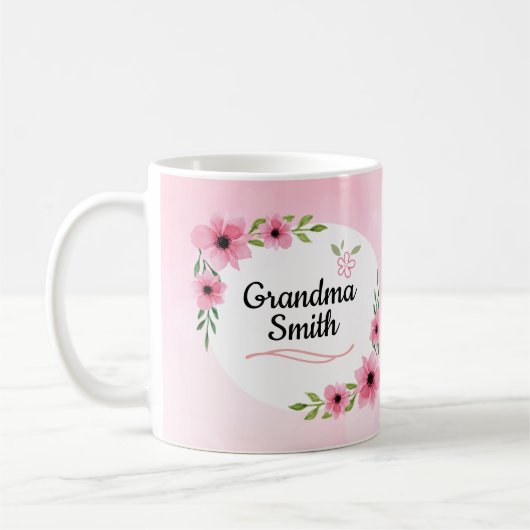 Beste grootmoeder in de Mok van de Wereldoorbloem (Links)