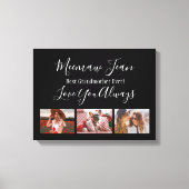 Beste grootmoeder ooit 3 foto collage wit zwart canvas afdruk (Voorkant)