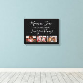 Beste grootmoeder ooit 3 foto collage wit zwart canvas afdruk (Insitu (Houten vloer))