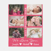 Beste grootmoeder ooit aangepaste foto's kleinkind fleece deken (Voorkant)