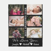 Beste grootmoeder ooit aangepaste foto's kleinkind fleece deken (Voorkant)