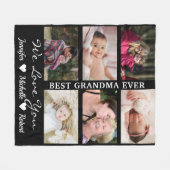 Beste grootmoeder ooit aangepaste foto's kleinkind fleece deken (Voorkant (Horizontaal))