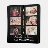 Beste grootmoeder ooit aangepaste foto's kleinkind keramisch ornament (Links)