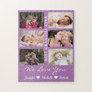 Beste grootmoeder ooit aangepaste foto's kleinkind legpuzzel