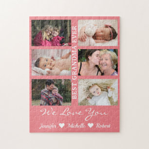 Beste grootmoeder ooit aangepaste foto's kleinkind legpuzzel