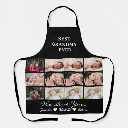 Beste grootmoeder ooit aangepaste foto's kleinkind schort (Voorkant)