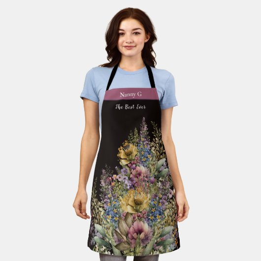 Beste Grootmoeder ooit Bloemenengel Schort (Gedragen)