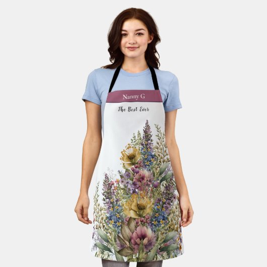 Beste Grootmoeder ooit Bloemenengel Schort (Gedragen)